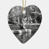 Kajakfrau Keramikornament (Links)