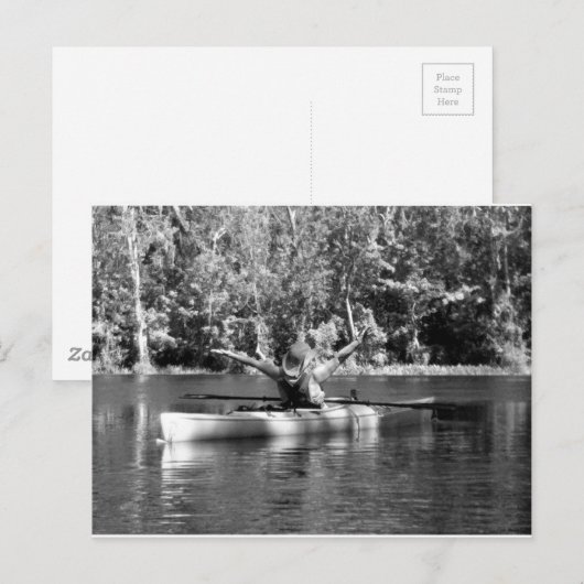 Kajakfrau Postkarte (Vorne/Hinten)