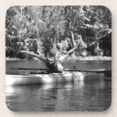 Kajakfrau Untersetzer (Vorderseite)