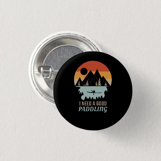 Kajakgebirge Retro Button (Vorne & Hinten)