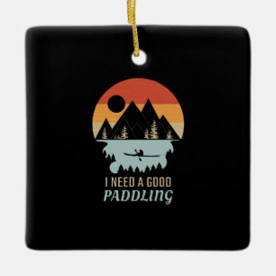 Kajakgebirge Retro Keramikornament
