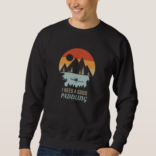 Kajakgebirge Retro Sweatshirt (Vorderseite)