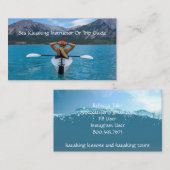 Kajaklehrer oder Tour Guide auf dem Bergsee Visitenkarte (Vorne/Hinten)