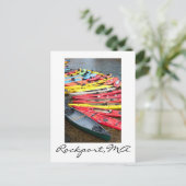 Kajaks in Rockport, MA Postkarte (Stehend Vorderseite)