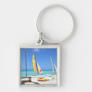 Kajaks, Katamaran und Kayaks  kubanischer Strand Schlüsselanhänger