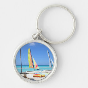 Kajaks, Katamaran und Kayaks  kubanischer Strand Schlüsselanhänger