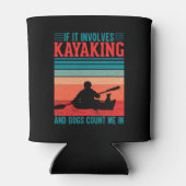 Kajaks und Hunde zählen mich rein Dosenkühler (Rückseite)