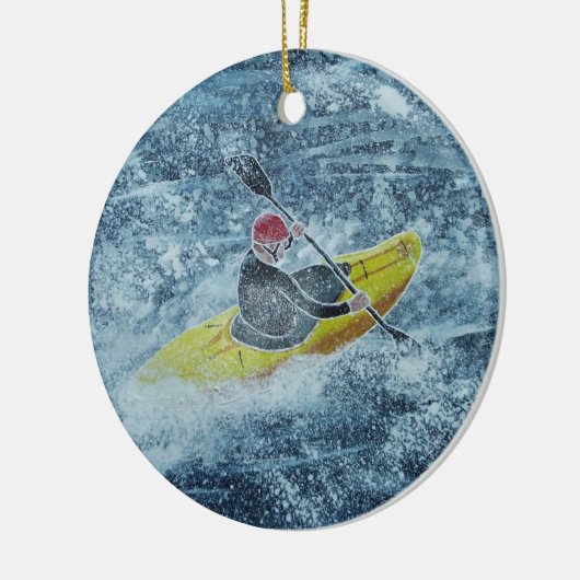 Kajakschmuck Keramik Ornament (Links)