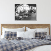 Kajakschuh mit wasserfester Jacke mit Spielzeugboo Leinwanddruck (Insitu (Schlafzimmer))