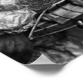 Kajakschuh mit wasserfester Jacke mit Spielzeugboo Poster (Ecke)