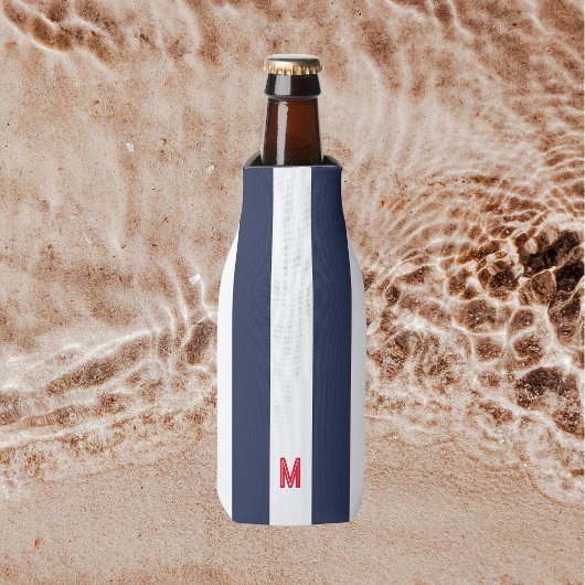 Kajana Strip und Personalisiert Red Monogram Flaschenkühler