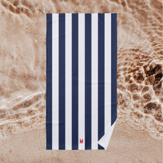 Kajana Strip und Personalisiert Red Monogram Strandtuch