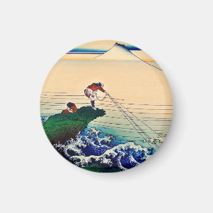 Kajikazawa in der Kai-Provinz von Katsushika Hokus Magnet