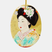 Kajiwara Hisako eine Geisha-schöne Kunst Kyotos Keramik Ornament (Vorne)