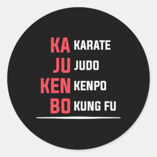 Kajukenbo Karate Judo Kenpo Kung Fu Runder Aufkleber