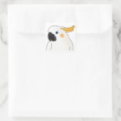 Kakadobust Quadratischer Aufkleber (Tasche)