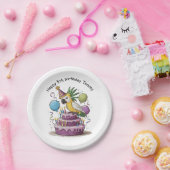 Kakadu auf den Geburtstagskuchen Pappteller (Party)