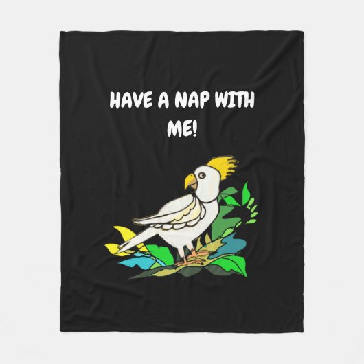 Kakadu Fleecedecke (Vorderseite)