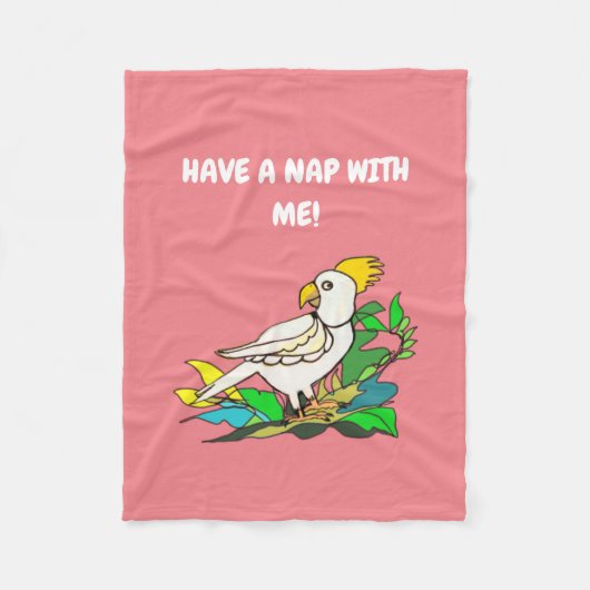 Kakadu Fleecedecke (Vorderseite)