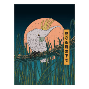Kakadu-Japan-Reiseposter Poster
