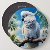 Kakadu-Kunst Button (Vorne & Hinten)