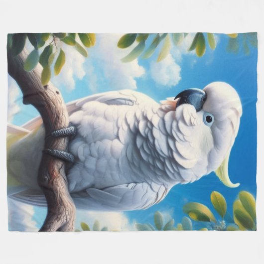 Kakadu-Kunst Fleecedecke (Vorderseite (Horizontal))