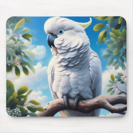 Kakadu-Kunst Mousepad (Vorne)