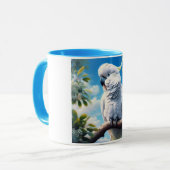 Kakadu-Kunst Tasse (Vorderseite Links)