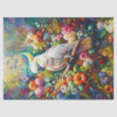 Kakadu mit farbenfrohen Blume Entdeckungsreise Seidenpapier (Vorderseite)