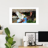 Kakadu mit Flügel Poster (Heimbüro)