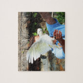 Kakadu mit Flügel Puzzle (Vertikal)