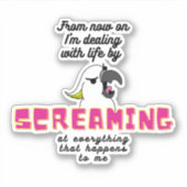 Kakadu mit Text Aufkleber (Vorderseite)