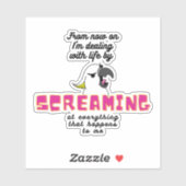 Kakadu mit Text Aufkleber (Blatt)