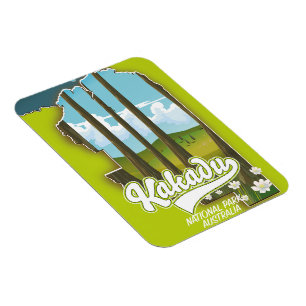 Kakadu Nationalpark Australien Karte Magnet
