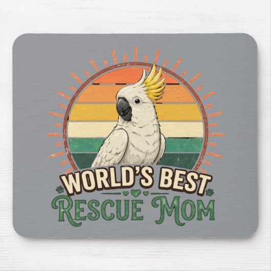 Kakadu-Rettungsvogelmama Mousepad (Vorne)