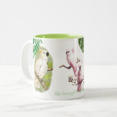 "Kakadus" Zweifarbige Tasse (Vorderseite Links)