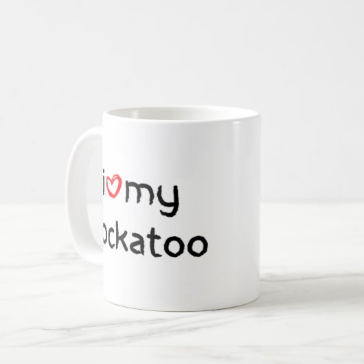 Kakadusherz Kaffeetasse (Vorderseite Links)