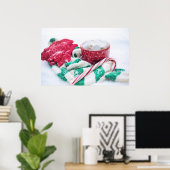 Kakao | Candy Cane | Scarf & Mitt Weihnachten Poster (Heimbüro)