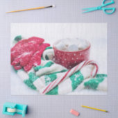 Kakao | Candy Cane | Scarf & Mitt Weihnachten Seidenpapier (Basteln)