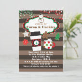 Kakao & Cookies Weihnachtsfeier Einladung (Stehend Vorderseite)