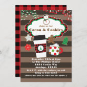 Kakao & Cookies Weihnachtsfeier Einladung (Vorne/Hinten)