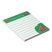 Kakao Cup Red Green Personalisiert Christmas Notep Notizblock (angewinkelt)
