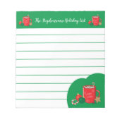 Kakao Cup Red Green Personalisiert Christmas Notep Notizblock (Vorderseite)