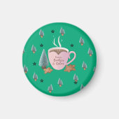 Kakao, Kekse & Ruhe – Pastel-Weihnachts-T-Shirt Magnet (Vorne)