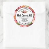 Kakao-Kit-Marke für Hot-Chocolate Runder Aufkleber (Tasche)