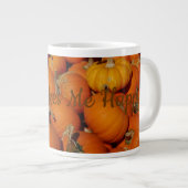 Kakao macht mich glücklich über einen Kürbis Jumbo-Tasse (Vorderseite Rechts)