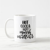 Kakao mit Marshmallows Typografie-Tasse Kaffeetasse (Links)