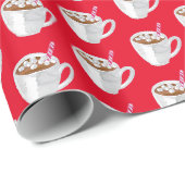 Kakao mit Peppermint/Rot Geschenkpapier (Rolleneckpunkt)