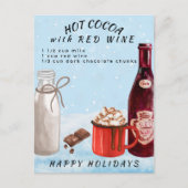 Kakao mit Roter Weinschokolade Rezept Postkarte (Vorderseite)
