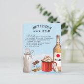 Kakao mit Rum-Schokolade-Rezept Postkarte (Stehend Vorderseite)